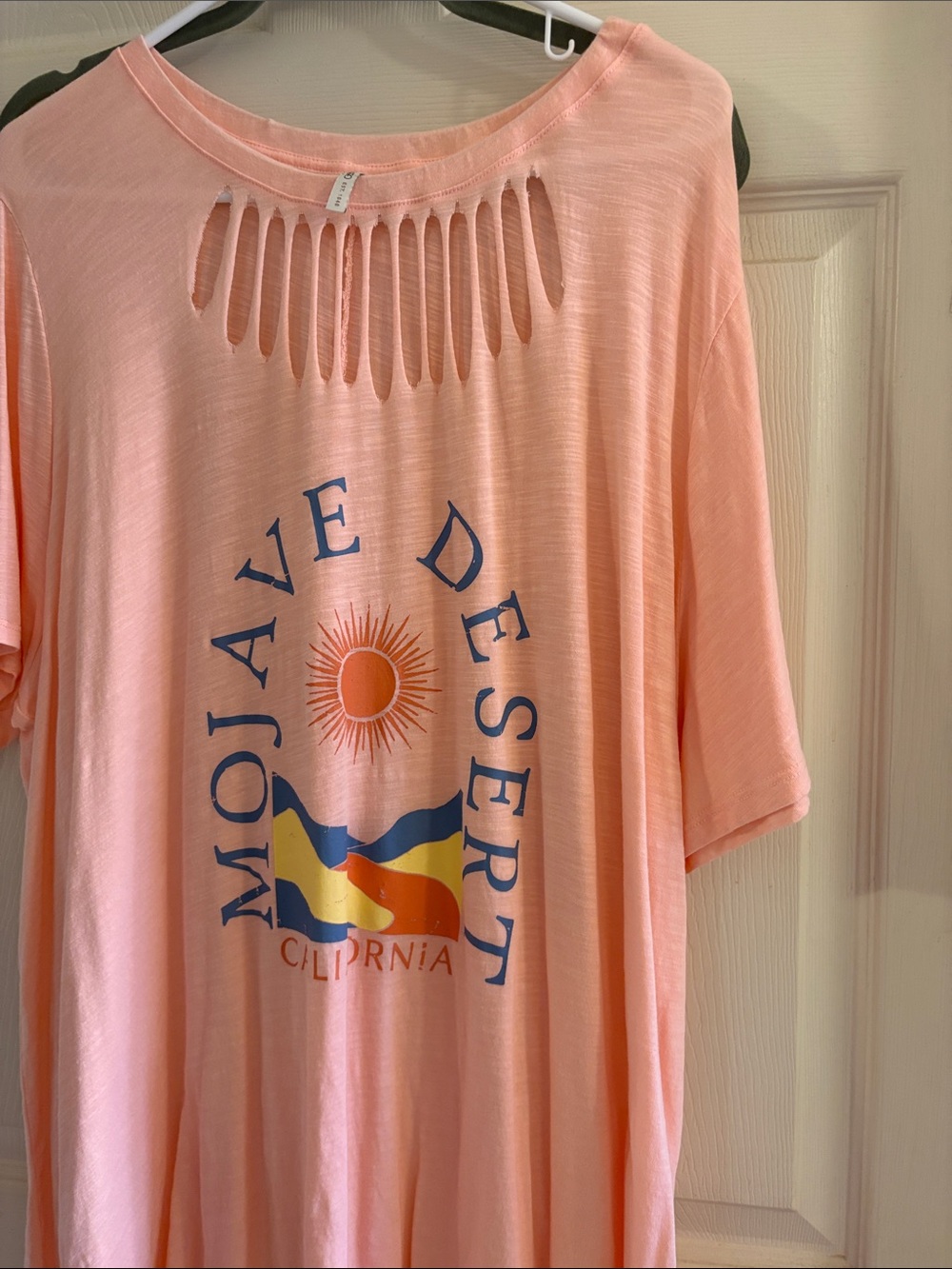 Cato Pink Mojave Desert Graphic Cutout Tee